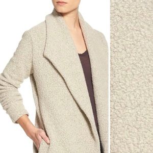 James Perse Open Front Boucle Sweater Coat